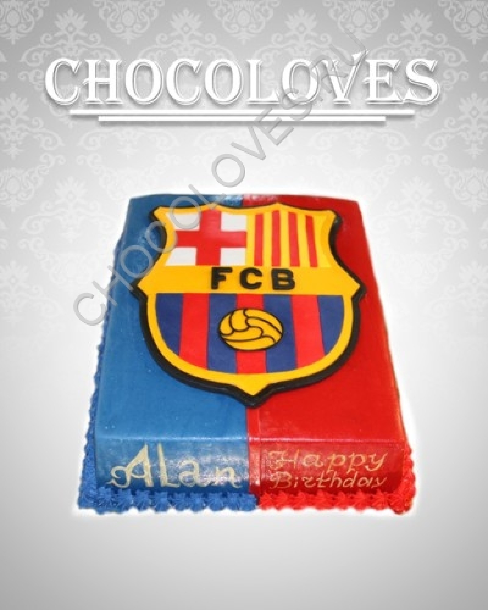 Детский торт "Футбольный клуб Барселона"