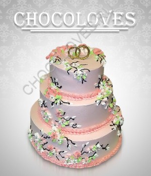 Свадебный торт "свадебные кольца"