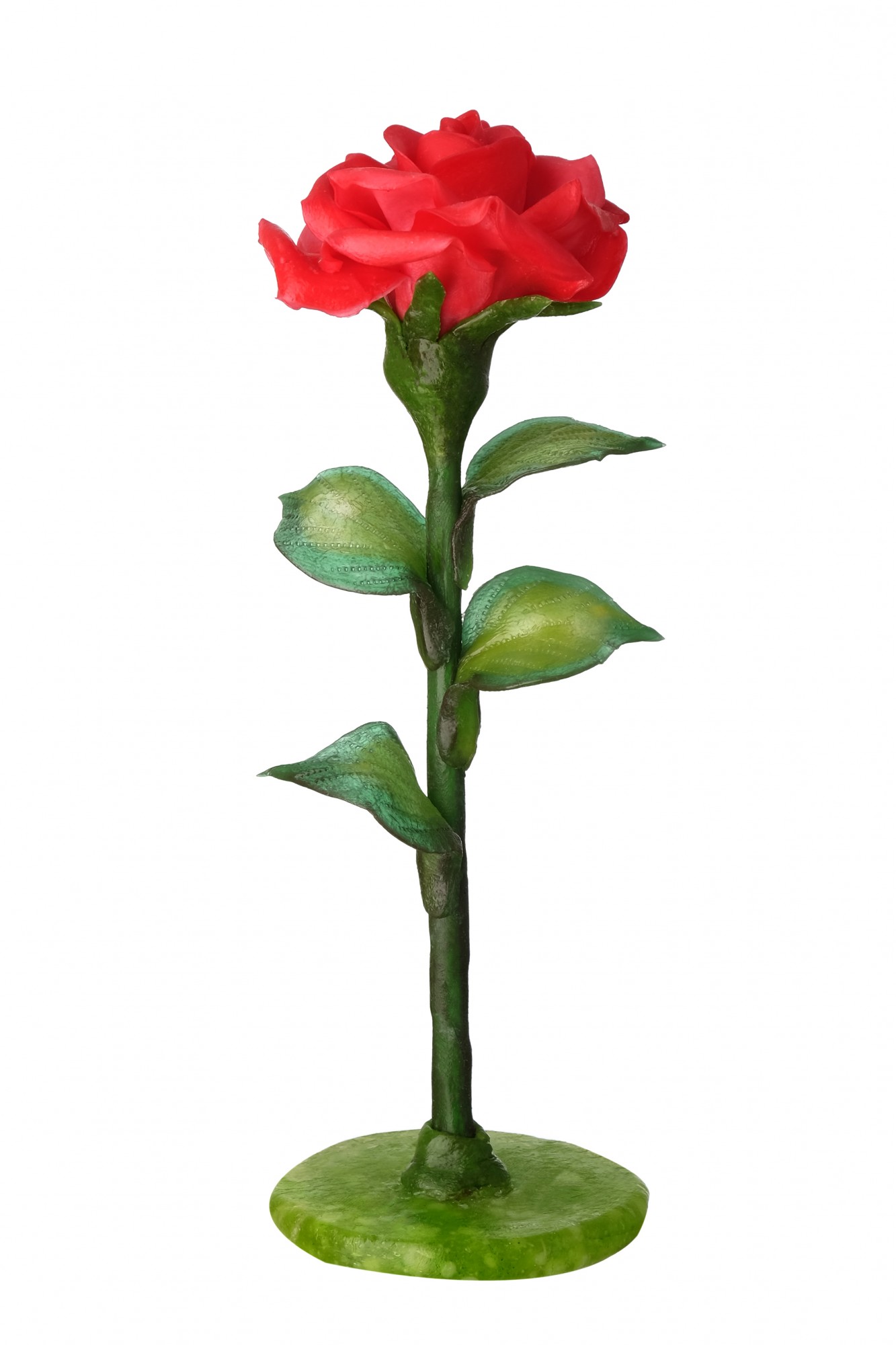 Красная роза из карамели